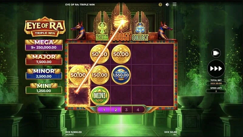 Eye of Ra Triple Win - การจ่ายเงินจำนวนมากหลังจากรวบรวมหีบสมบัติ